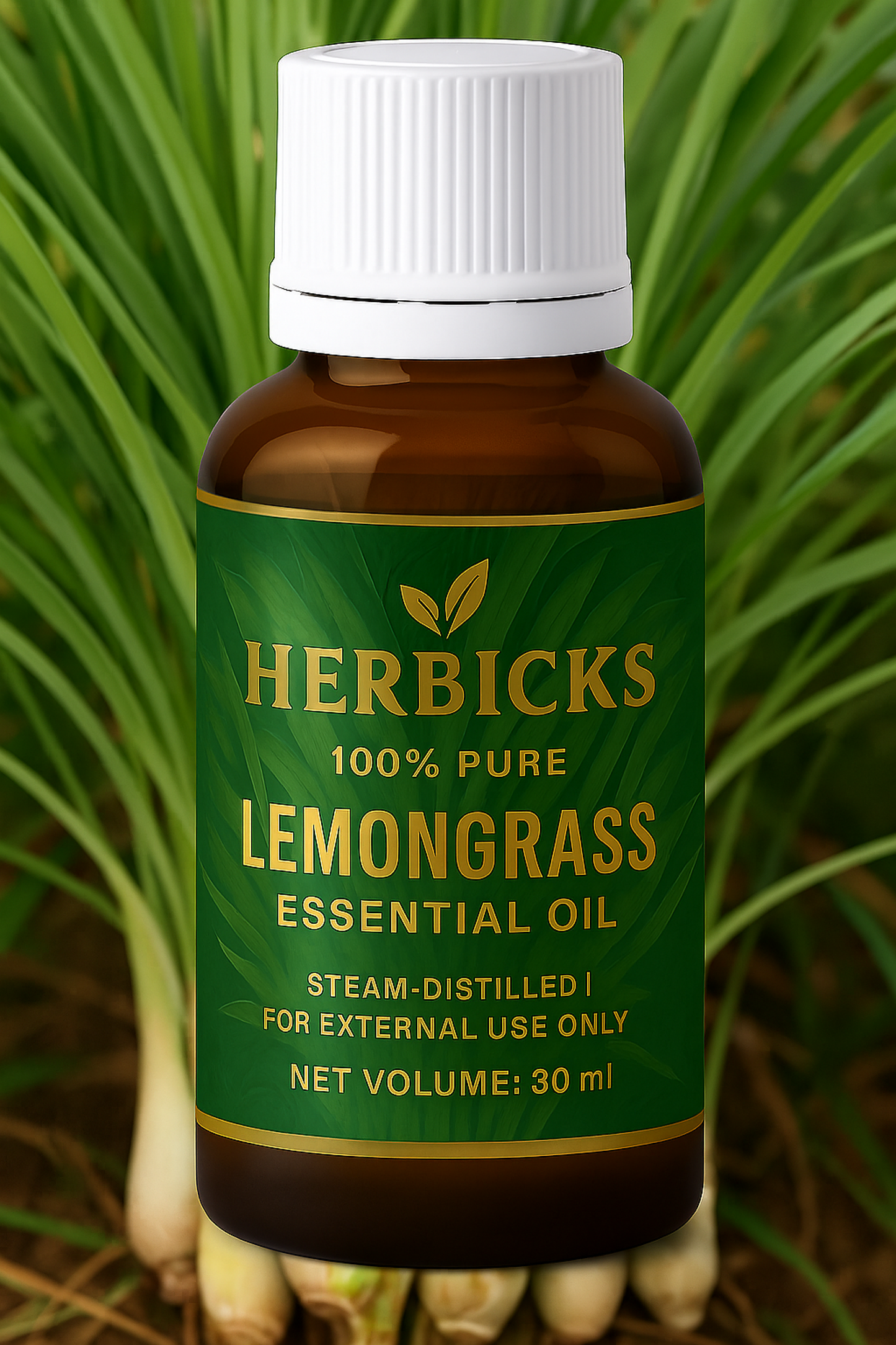 Herbicks Lemongrass Essential Oil – Pure natural oil for relaxation and stress relief