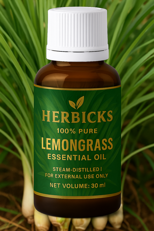 Herbicks Lemongrass Essential Oil – Pure natural oil for relaxation and stress relief
