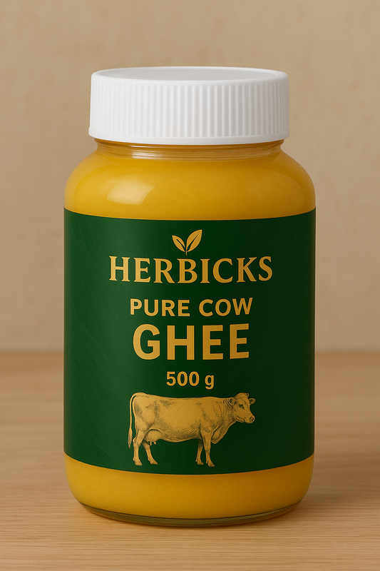 Herbicks 500 gram Pure Cow Ghee – Natural homemade style ghee from Kerala villages